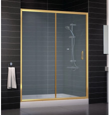 Душевая дверь в нишу Vegas Glass ZP 0160 09 10 стекло сатин, 160, раздвижная, профиль золото