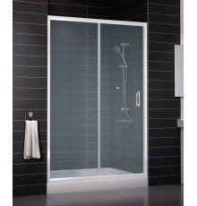 Душевая дверь в нишу Vegas Glass ZP 0130 01 10 стекло сатин, 130, раздвижная, профиль белый