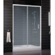 Душевая дверь в нишу Vegas Glass ZP 0140 01 02 стекло шиншилла, 140, раздвижная, профиль белый