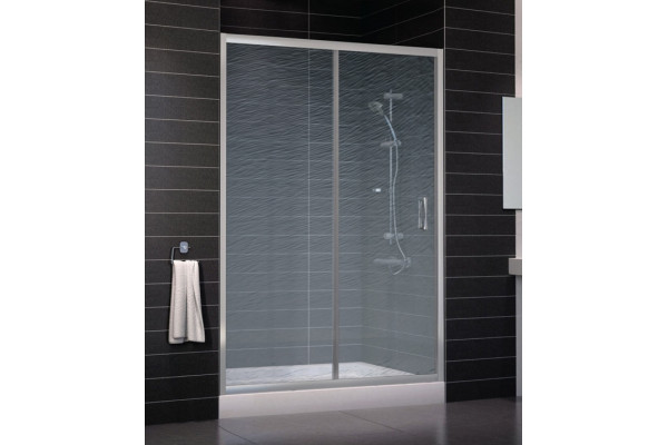 Душевая дверь в нишу Vegas Glass ZP 0135 07 02 стекло шиншилла, 135, раздвижная, профиль хром