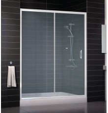 Душевая дверь в нишу Vegas Glass ZP 0160 01 10 стекло сатин, 160, раздвижная, профиль белый