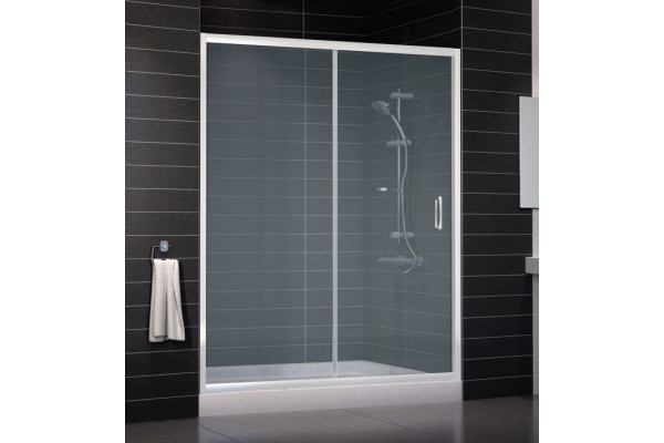Душевая дверь в нишу Vegas Glass ZP 0160 01 10 стекло сатин, 160, раздвижная, профиль белый