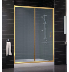 Душевая дверь в нишу Vegas Glass ZP 0150 09 10 стекло сатин, 150, раздвижная, профиль золото