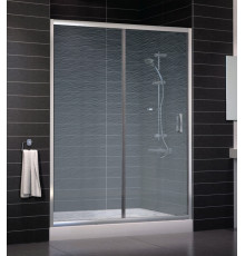 Душевая дверь в нишу Vegas Glass ZP 0150 08 02 стекло шиншилла, 150, раздвижная, профиль хром
