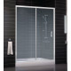 Душевая дверь в нишу Vegas Glass ZP 0150 01 02 стекло шиншилла, 150, раздвижная, профиль белый