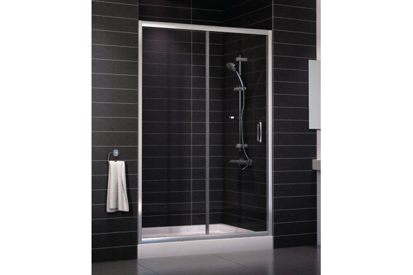 Душевая дверь в нишу Vegas Glass ZP 0130 08 01 стекло прозрачное, 130, раздвижная, профиль хром