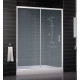 Душевая дверь в нишу Vegas Glass ZP 0160 01 02 стекло шиншилла, 160, раздвижная, профиль белый