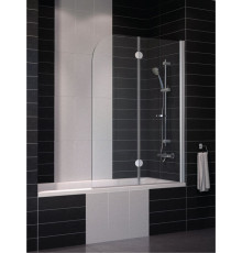 Шторка на ванну Vegas Glass E2V 0120 07 01 R профиль матовый хром, стекло прозрачное, складная, правая