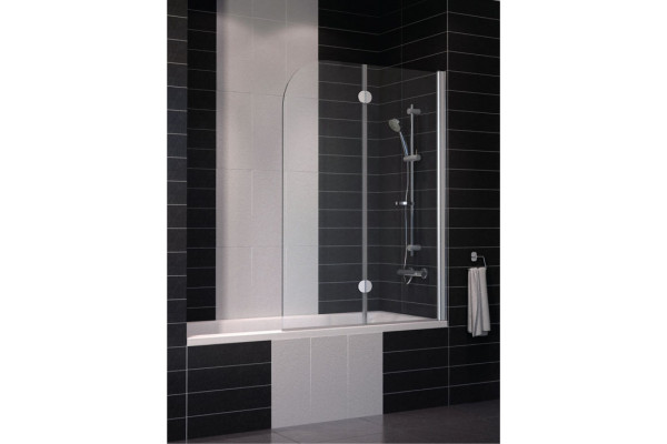 Шторка на ванну Vegas Glass E2V 0120 07 01 R профиль матовый хром, стекло прозрачное, складная, правая