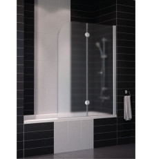 Шторка на ванну Vegas Glass E2V 0120 07 10 R профиль матовый хром, стекло сатин, складная, правая