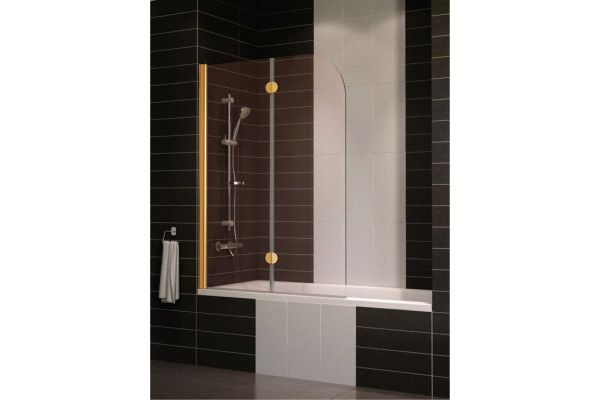 Шторка на ванну Vegas Glass E2V 0120 05 05 L профиль бронза, стекло сатин, складная, левая