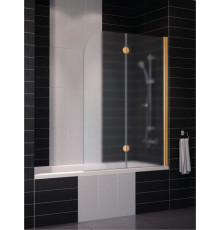 Шторка на ванну Vegas Glass E2V 0120 05 10 R профиль бронза, стекло сатин, складная, правая