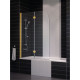 Шторка на ванну Vegas Glass E2V 0120 09 01 L профиль золото, стекло прозрачное, складная, левая