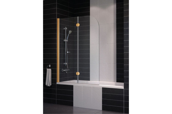 Шторка на ванну Vegas Glass E2V 0120 05 01 L профиль бронза, стекло прозрачное, складная, левая