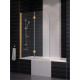 Шторка на ванну Vegas Glass E2V 0120 05 01 L профиль бронза, стекло прозрачное, складная, левая