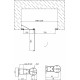 Душевая дверь в нишу Vegas Glass EP-F-1 0150 05 01 R стекло прозрачное, 150, распашная, профиль бронза