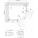 Душевой уголок Vegas Glass AFS-F 110*90 05 01 L стекло прозрачное, 110x90, прямоугольный-асимметричный, двери распашные