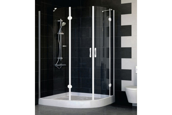 Душевой уголок Vegas Glass AFS-F 120*100 01 01 L стекло прозрачное, 120x100, прямоугольный-асимметричный, двери распашные