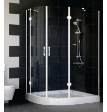 Душевой уголок Vegas Glass AFS-F 120*100 01 01 R стекло прозрачное, 120x100, прямоугольный-асимметричный, двери распашные