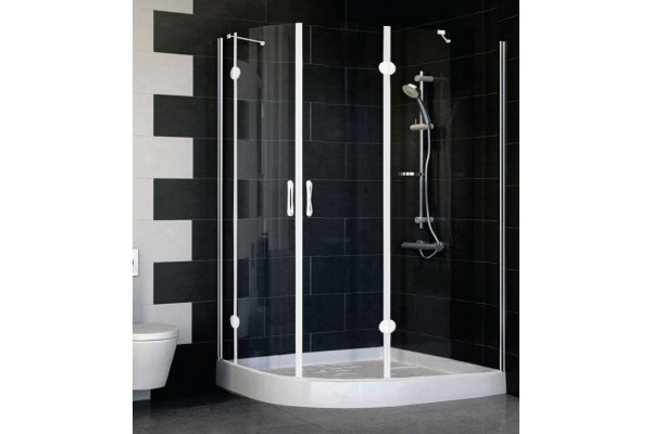 Душевой уголок Vegas Glass AFS-F 120*100 01 01 R стекло прозрачное, 120x100, прямоугольный-асимметричный, двери распашные