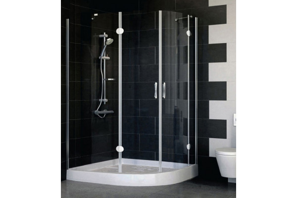 Душевой уголок Vegas Glass AFS-F 120*100 08 01 L стекло прозрачное, 120x100, прямоугольный-асимметричный, двери распашные