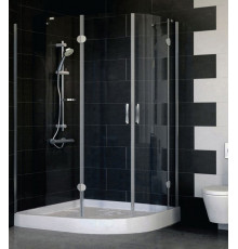 Душевой уголок Vegas Glass AFS-F 120*100 07 01 L стекло прозрачное, 120x100, прямоугольный-асимметричный, двери распашные