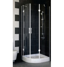 Душевой уголок Vegas Glass AFS-F 80*90 01 01 R стекло прозрачное, 80x90, прямоугольный-асимметричный, двери распашные