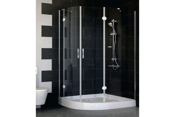 Душевой уголок Vegas Glass AFS-F 120*100 08 01 R стекло прозрачное, 120x100, прямоугольный-асимметричный, двери распашные