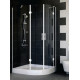Душевой уголок Vegas Glass AFS-F 110*100 01 01 L стекло прозрачное, 110x100, прямоугольный-асимметричный, двери распашные