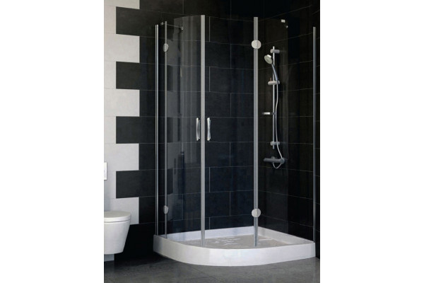 Душевой уголок Vegas Glass AFS-F 110*90 07 01 R стекло прозрачное, 110x90, прямоугольный-асимметричный, двери распашные
