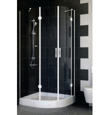 Душевой уголок Vegas Glass AFS-F 100*90 01 01 L стекло прозрачное, 100x90, прямоугольный-асимметричный, двери распашные