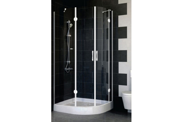 Душевой уголок Vegas Glass AFS-F 100*90 01 01 L стекло прозрачное, 100x90, прямоугольный-асимметричный, двери распашные
