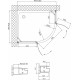 Душевой уголок Vegas Glass AFS-F 100*90 01 01 L стекло прозрачное, 100x90, прямоугольный-асимметричный, двери распашные