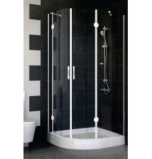 Душевой уголок Vegas Glass AFS-F 100*90 01 01 R стекло прозрачное, 100x90, прямоугольный-асимметричный, двери распашные
