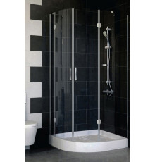 Душевой уголок Vegas Glass AFS-F 100*90 07 01 R стекло прозрачное, 100x90, прямоугольный-асимметричный, двери распашные