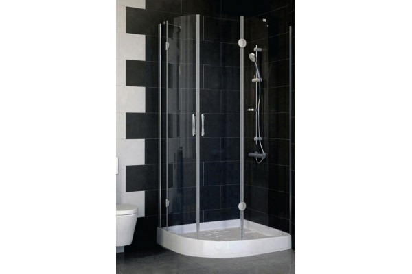Душевой уголок Vegas Glass AFS-F 100*90 07 01 R стекло прозрачное, 100x90, прямоугольный-асимметричный, двери распашные