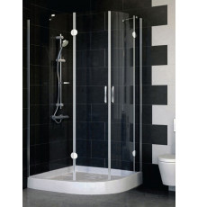 Душевой уголок Vegas Glass AFS-F 110*100 08 01 L стекло прозрачное, 110x100, прямоугольный-асимметричный, двери распашные