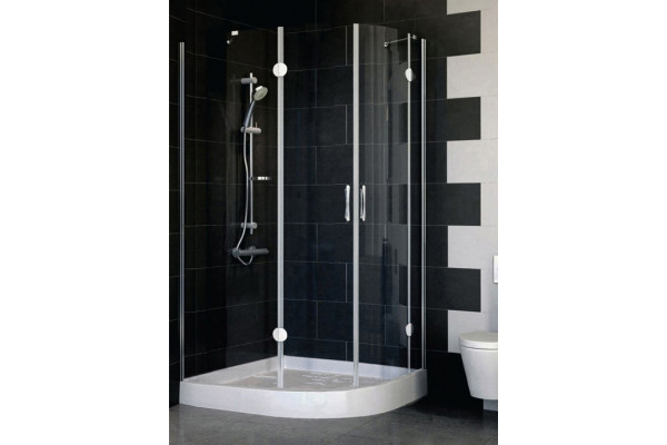 Душевой уголок Vegas Glass AFS-F 110*100 08 01 L стекло прозрачное, 110x100, прямоугольный-асимметричный, двери распашные