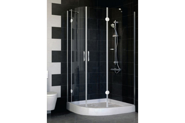 Душевой уголок Vegas Glass AFS-F 110*100 08 01 R стекло прозрачное, 110x100, прямоугольный-асимметричный, двери распашные