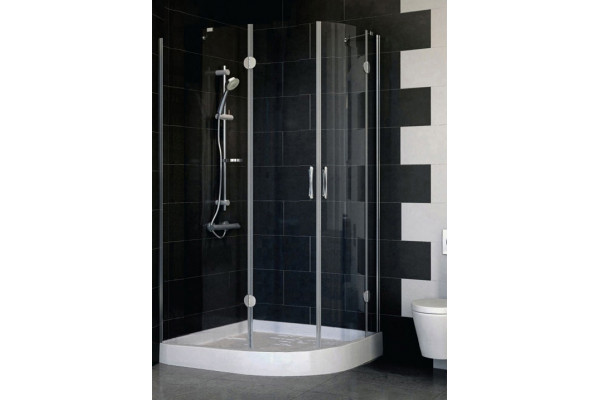 Душевой уголок Vegas Glass AFS-F 110*100 07 01 L стекло прозрачное, 110x100, прямоугольный-асимметричный, двери распашные