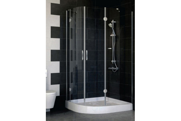 Душевой уголок Vegas Glass AFS-F 110*100 07 01 R стекло прозрачное, 110x100, прямоугольный-асимметричный, двери распашные