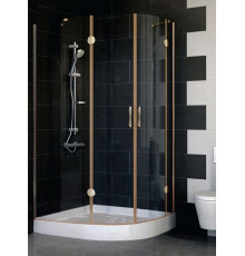 Душевой уголок Vegas Glass AFS-F 110*100 05 01 L стекло прозрачное, 110x100, прямоугольный-асимметричный, двери распашные