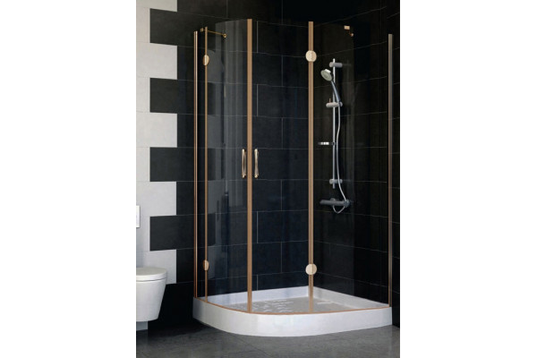 Душевой уголок Vegas Glass AFS-F 110*100 05 01 R стекло прозрачное, 110x100, прямоугольный-асимметричный, двери распашные