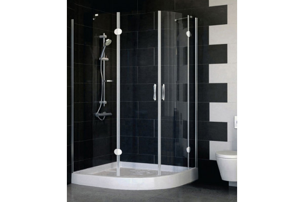 Душевой уголок Vegas Glass AFS-F 120*90 08 01 L стекло прозрачное, 120x90, прямоугольный-асимметричный, двери распашные