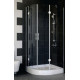 Душевой уголок Vegas Glass AFS-F 100*90 08 01 R стекло прозрачное, 100x90, прямоугольный-асимметричный, двери распашные