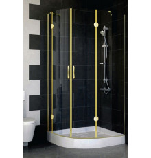 Душевой уголок Vegas Glass AFS-F 100*90 09 01 R стекло прозрачное, 100x90, прямоугольный-асимметричный, двери распашные
