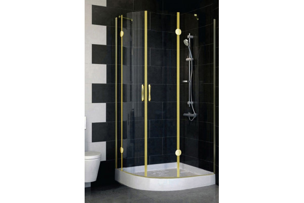 Душевой уголок Vegas Glass AFS-F 100*90 09 01 R стекло прозрачное, 100x90, прямоугольный-асимметричный, двери распашные