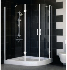 Душевой уголок Vegas Glass AFS-F 120*110 01 01 L стекло прозрачное, 120x110, прямоугольный-асимметричный, двери распашные