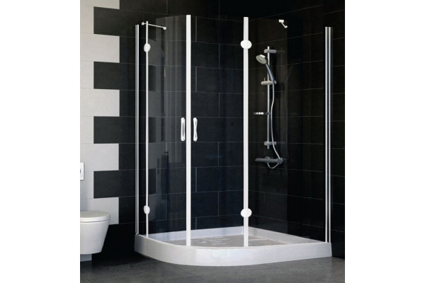 Душевой уголок Vegas Glass AFS-F 120*110 01 01 R стекло прозрачное, 120x110, прямоугольный-асимметричный, двери распашные