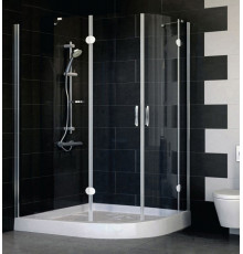 Душевой уголок Vegas Glass AFS-F 120*110 08 01 L стекло прозрачное, 120x110, прямоугольный-асимметричный, двери распашные